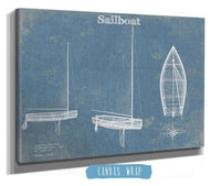 Cutler West Sail Boat Blueprint - Patent of Sailing Vessel Print