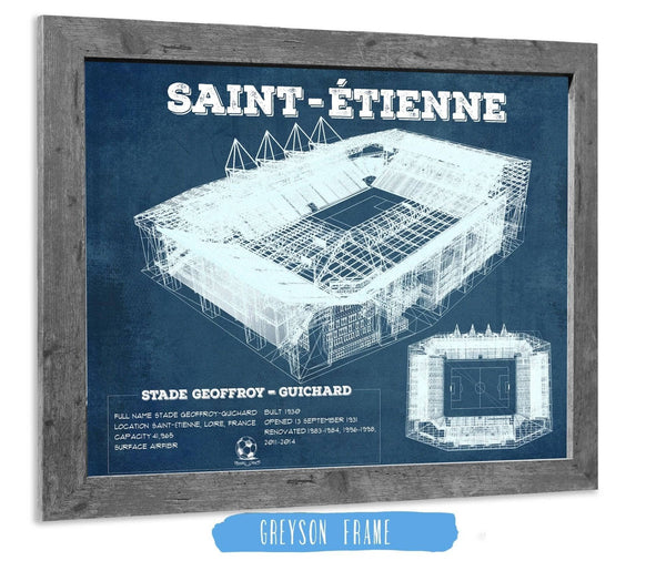 14" x 11" / Greyson Frame Cutler West Saint Etienne Stade Geoffroy Guichard