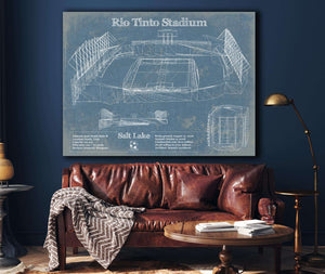 Cutler West Salt Lake City Rio Tinto Stadium Vintage Soccer MLS Print