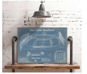 Cutler West Salt Lake City Rio Tinto Stadium Vintage Soccer MLS Print