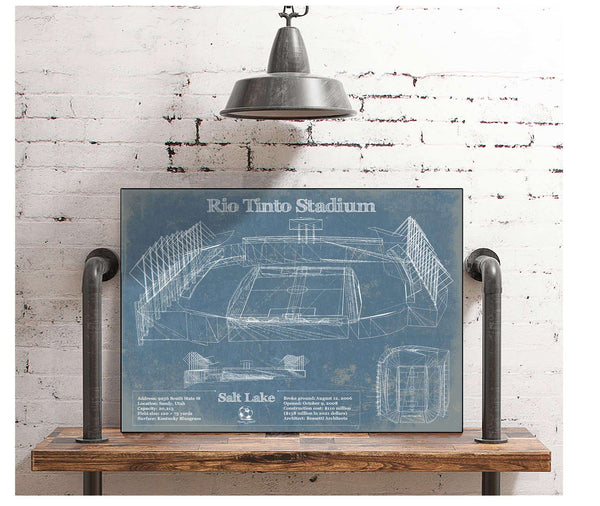 Cutler West Salt Lake City Rio Tinto Stadium Vintage Soccer MLS Print