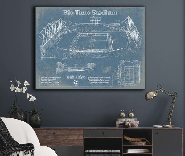 Cutler West Salt Lake City Rio Tinto Stadium Vintage Soccer MLS Print