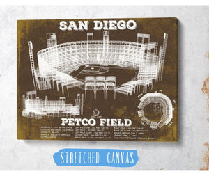 Cutler West San Diego Padres Petco Park Vintage Stadium Team Color Baseball Print