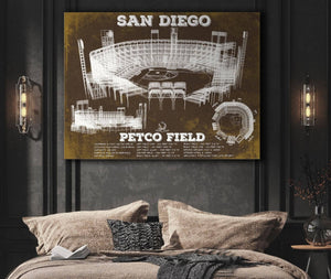 Cutler West San Diego Padres Petco Park Vintage Stadium Team Color Baseball Print