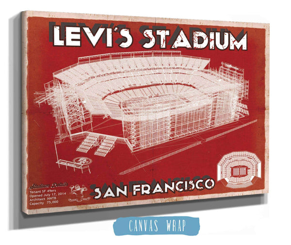 Cutler West San Francisco 49ers - Levi's Stadium Seating Chart - Vintage Football Print