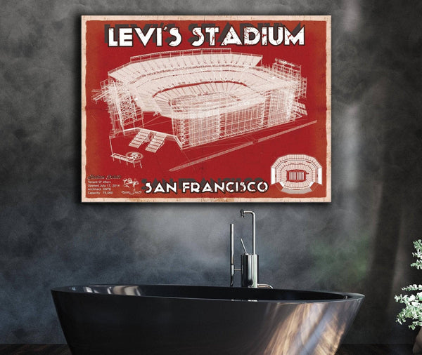 Cutler West San Francisco 49ers - Levi's Stadium Seating Chart - Vintage Football Print