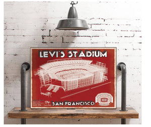 Cutler West San Francisco 49ers - Levi's Stadium Seating Chart - Vintage Football Print