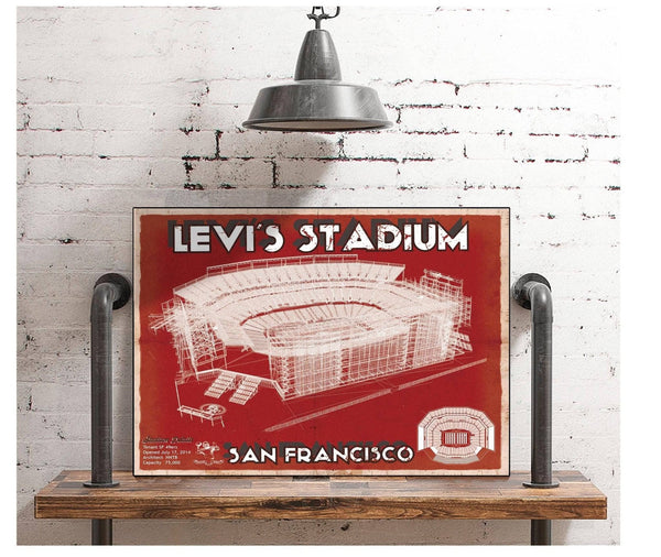 Cutler West San Francisco 49ers - Levi's Stadium Seating Chart - Vintage Football Print
