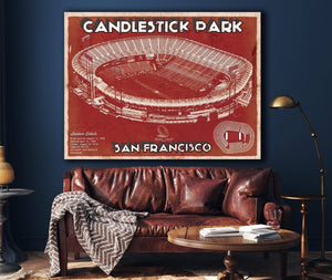 Cutler West San Francisco 49ers - Vintage Candlestick Park Football Print