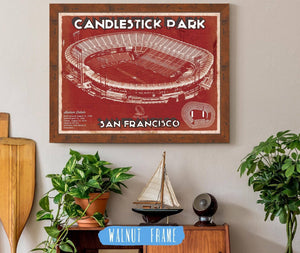 Cutler West San Francisco 49ers - Vintage Candlestick Park Football Print