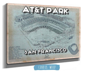 Cutler West San Francisco Giants - AT&T Park Vintage Baseball Print