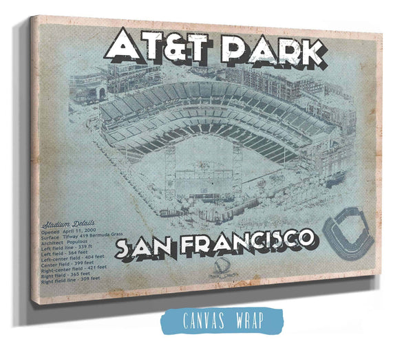 Cutler West San Francisco Giants - AT&T Park Vintage Baseball Print
