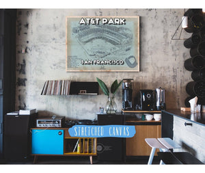 Cutler West San Francisco Giants - AT&T Park Vintage Baseball Print