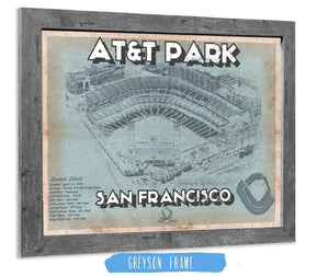 14" x 11" / Greyson Frame Cutler West San Francisco Giants - AT&T Park Vintage Baseball Print