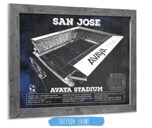 14" x 11" / Greyson Frame Cutler West San Jose Earthquakes Avaya