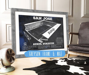 14" x 11" / Greyson Frame & Mat Cutler West San Jose Earthquakes Avaya