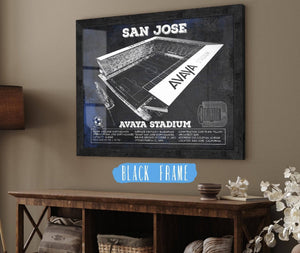 20" x 16" / Black Frame Cutler West San Jose Earthquakes Avaya