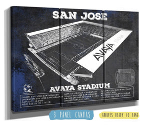 36" x 24" / 3 Panel Canvas Wrap Cutler West San Jose Earthquakes Avaya