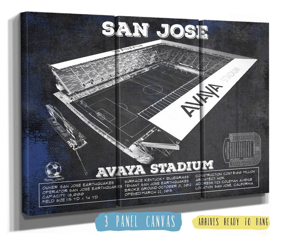 36" x 24" / 3 Panel Canvas Wrap Cutler West San Jose Earthquakes Avaya