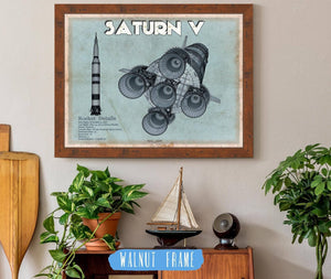 Cutler West Saturn V NASA Aviation Blueprint Print
