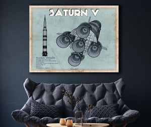 Cutler West Saturn V NASA Aviation Blueprint Print