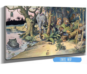 24" x 16" / Stretched Canvas Wrap Cutler West Say Honest Is He Really Gone by Louis Glackens