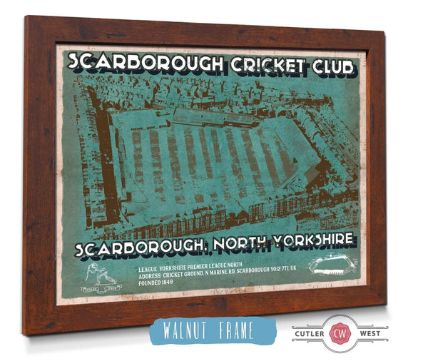 Cutler West Scarborough Cricket - Vintage Cricket UK Print