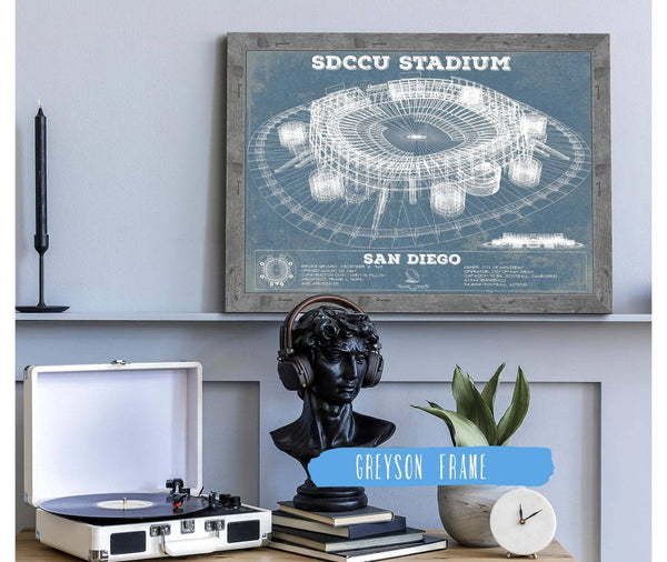 Cutler West SDCCU Stadium Qualcomm San Diego Stadium - Vintage San Diego State Aztecs Football Print