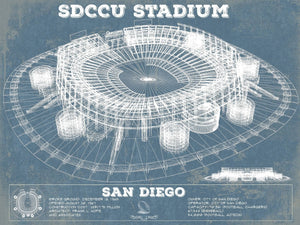 Cutler West SDCCU Stadium Qualcomm San Diego Stadium - Vintage San Diego State Aztecs Football Print