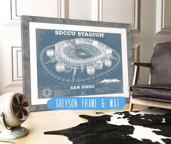 Cutler West SDCCU Stadium Qualcomm San Diego Stadium - Vintage San Diego State Aztecs Football Print