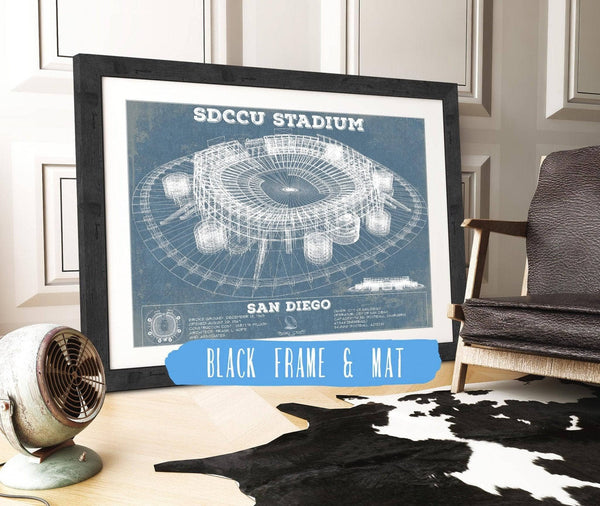 Cutler West SDCCU Stadium Qualcomm San Diego Stadium - Vintage San Diego State Aztecs Football Print