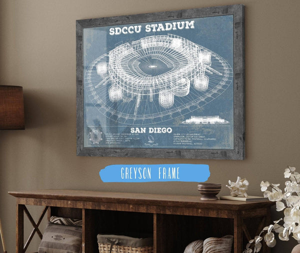 Cutler West SDCCU Stadium Qualcomm San Diego Stadium - Vintage San Diego State Aztecs Football Print