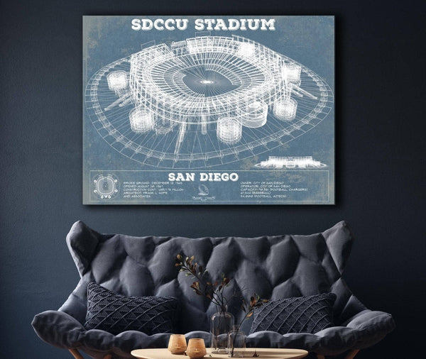 Cutler West SDCCU Stadium Qualcomm San Diego Stadium - Vintage San Diego State Aztecs Football Print
