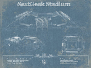 14" x 11" / Unframed Cutler West SeatGeek Stadium Chicago Red Stars Women's Soccer Vintage Art Print