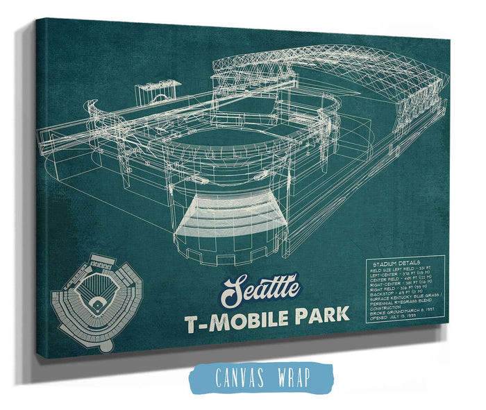Cutler West Baseball Collection Seattle Mariners T- Mobile Park Vintage Baseball Frame Print 2019