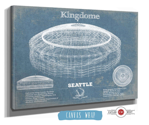 Cutler West Seattle Mariners - Kingdome Stadium Vintage Baseball Print