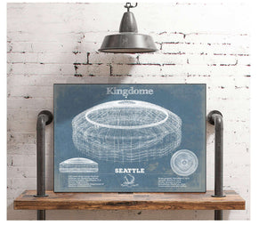 Cutler West Seattle Mariners - Kingdome Stadium Vintage Baseball Print