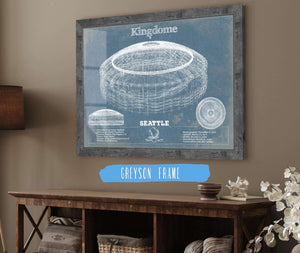 14" x 11" / Greyson Frame Cutler West Seattle Mariners - Kingdome Stadium Vintage Baseball Print