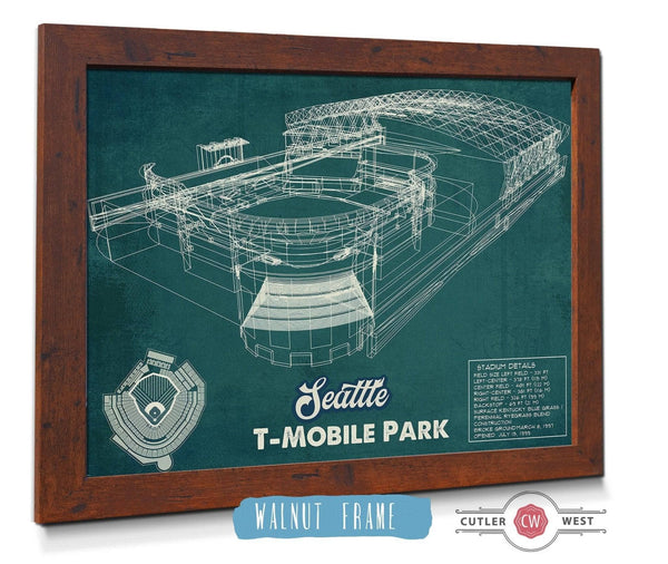 Cutler West Seattle Mariners T- Mobile Park Vintage Baseball Frame Print 2019
