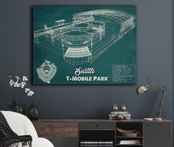 Cutler West Seattle Mariners T- Mobile Park Vintage Baseball Frame Print 2019