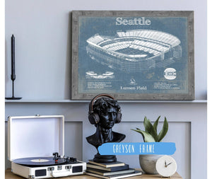 14" x 11" / Greyson Frame Cutler West Seattle Seahawks - Lumen Field - Vintage Football Print