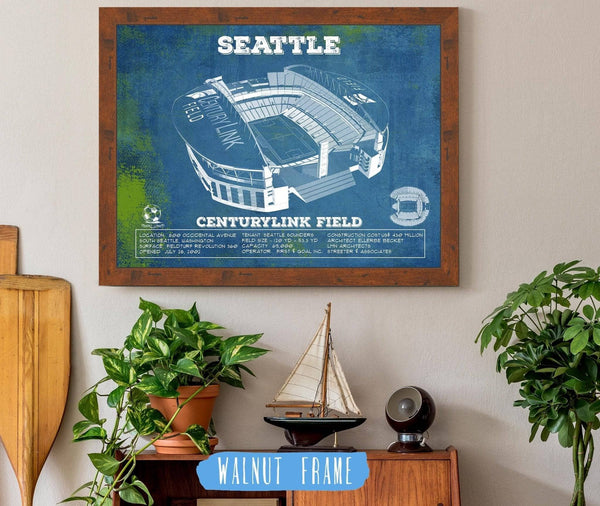 Cutler West Seattle Sounders F.C. - Vintage Century Link Field MLS Soccer Print
