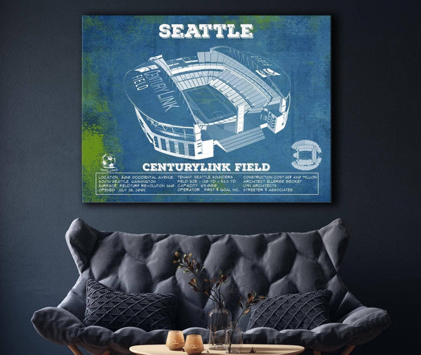 Cutler West Seattle Sounders F.C. - Vintage Century Link Field MLS Soccer Print
