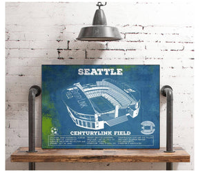 Cutler West Seattle Sounders F.C. - Vintage Century Link Field MLS Soccer Print