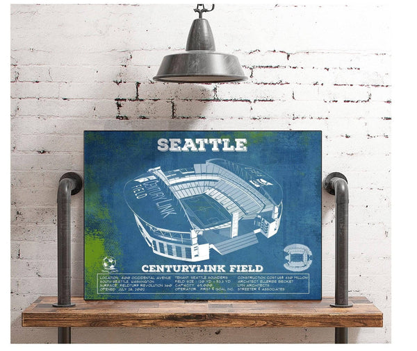 Cutler West Seattle Sounders F.C. - Vintage Century Link Field MLS Soccer Print