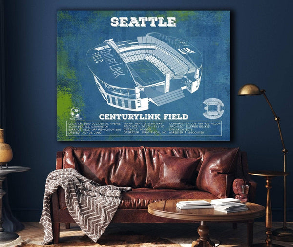 Cutler West Seattle Sounders F.C. - Vintage Century Link Field MLS Soccer Print