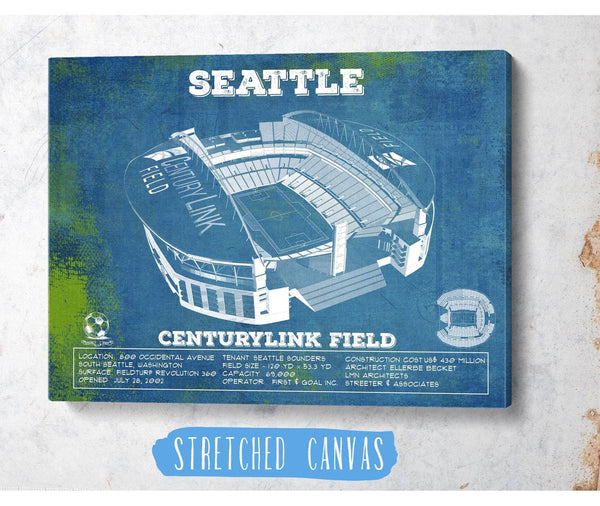 Cutler West Seattle Sounders F.C. - Vintage Century Link Field MLS Soccer Print