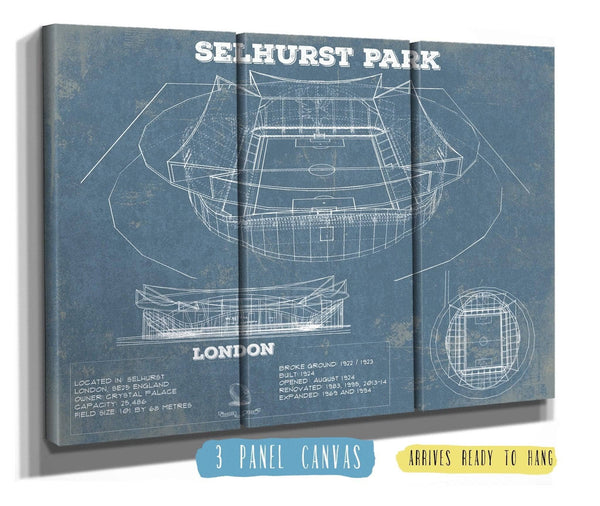 Cutler West Selhurst Park Stadium A New Crystal Palace Blueprint Vintage Soccer Print