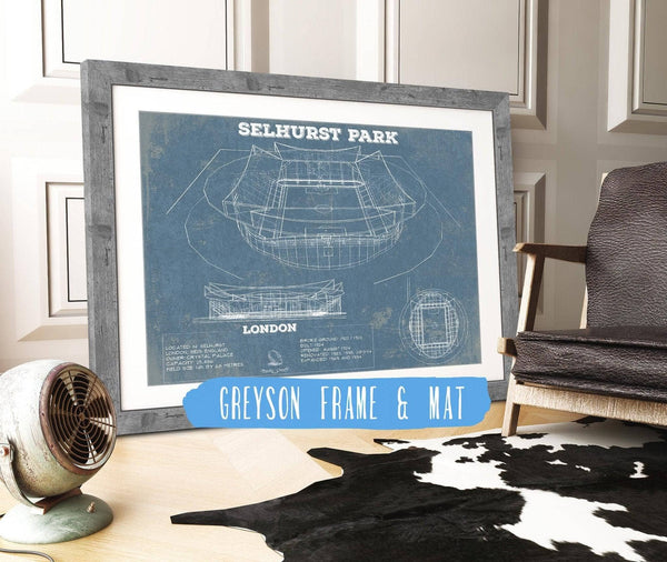 Cutler West Selhurst Park Stadium A New Crystal Palace Blueprint Vintage Soccer Print