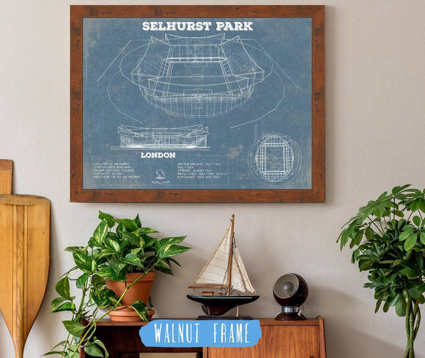 Cutler West Selhurst Park Stadium A New Crystal Palace Blueprint Vintage Soccer Print